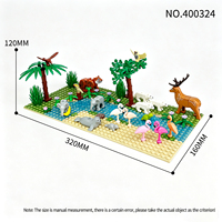 Set de Bloques de Construcción del Mundo Animal, Diorama de Zoológico MOC, Ladrillos de Escena, Rompecabezas 3D, Juguete de Construcción, Regalo Educativo para Todas las Edades