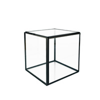 Terrarium de luxe en verre or/noir de grande taille pour décoration de table glaçure transparente Vase Art déco Design pour plantes