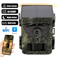 Nouveau Durable IR LED haute résolution étanche Vision nocturne IP67 caméra de sentier de la faune 60MP 4K caméras de chasse à énergie solaire