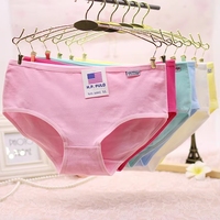 여성용 면 심플 언더웨어 팬티 무지 코튼 속옷