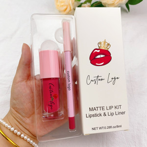 <span class=keywords><strong>Crayon</strong></span> à lèvres longue durée <span class=keywords><strong>rouge</strong></span> à lèvres 2 en 1 set de <span class=keywords><strong>rouge</strong></span> à lèvres liquide <span class=keywords><strong>mat</strong></span> de marque privée set de brillant à lèvres - Product Image 1