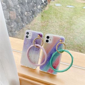 Funda de teléfono de lentejuelas con purpurina epoxi de Color caramelo, con soporte grande para anillo de <span class=keywords><strong>mano</strong></span>, pulsera para <span class=keywords><strong>iPhone</strong></span> 12 Mini 11 Pro XS Max XR 7 8 Plus - Product Image 5