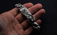 Bracelet à breloque tête de dragon en argent sterling 925 de haute qualité, bijoux L&L Signature, unisexe, style rétro hip-hop, cadeau personnalisé