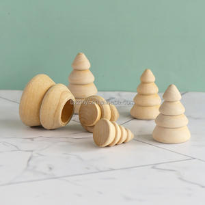 Kreative Holzhandwerk Baumform Holz Blank Spielzeug für DIY Malerei - Product Image 1