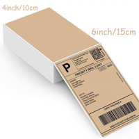 Étiquettes d'impression thermique couleur personnalisée 4"x6" – 500 étiquettes autocollantes en accordéon pour expédition et fulfillment e-commerce