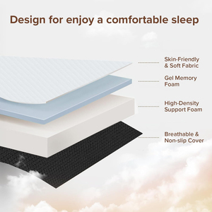 Matelas pliable en mousse à mémoire de forme portable, <span class=keywords><strong>lit</strong></span> de sol portable Queen, matelas pliable de <span class=keywords><strong>6</strong></span> pouces avec housse lavable pour le camping et les voyages - Product Image 2