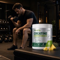 Créatine HCL Monohydrate en vrac OEM, suppléments pré-entraînement, 500g, poudre de créatine BCAA Pure Gold