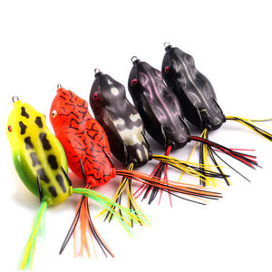 Vente <span class=keywords><strong>en</strong></span> gros de leurres de pêche artificiels <span class=keywords><strong>en</strong></span> forme de grenouille à double hameçon longue portée de 15 g et 70 mm, grenouille tonnante à bouche plate, fabricant de PVC pour la pêche à la carpe - Product Image 1