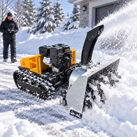 Souffleuse à neige sur chenilles certifiée CE EPA 1080 mm, moteur à essence, télécommandée, pour le nettoyage de la neige