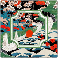 Tapis de Mahjong Carré Imprimé Motif Mascotte Mignonne Duoerfen, Base en Caoutchouc Antidérapante Écologique, Tapis de Bureau Décoratif, Accessoires de Jeu