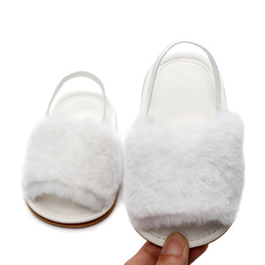 Chaussons d'été doux pour bébés filles et garçons, chaussons à semelle souple pour nouveau-né et nouveau-né, sandales fantaisie et mignonnes en fourrure - Product Image 5