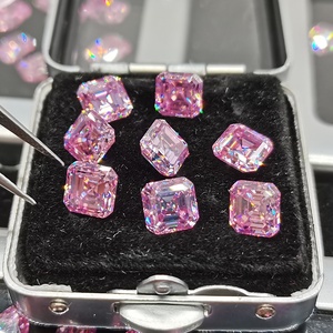 オシャレ形状モアッサナイト合成ダイヤモンド0.8ct 1.5ct 2カラットアッシャーカットピンクモアッサナイト証明書付き - Product Image 3