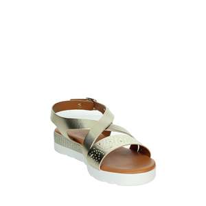 Sandali bassi con plateau in vera pelle traspirante da donna Valleverde 24200 Calzature estive piatte bianche - Product Image 5