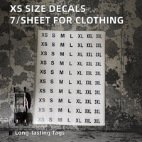 Autocollants adhésifs HTX en feuilles, étiquettes pour vêtements, accessoires, étiquettes de taille, classification, articles pour boissons, articles ménagers, formes variées