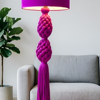 Lampe LED décorative moderne sur mesure, hauteur et couleur de la abat-jour personnalisables, style Japandi, base E27, éclairage au sol pour chambre à coucher