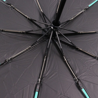 Parapluie semi-automatique robuste à 10 baleines, pliable en 3 sections, avec protection UV, résistant au vent, avec logo personnalisé