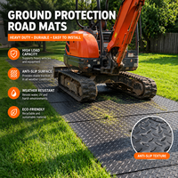 Tapis de protection au sol en HDPE, antidérapants, temporaires, pour accès sur pelouse et chantier, haute capacité de charge