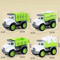 Nouveautés 2025 Jouets pour enfants Ensemble de véhicules d'ingénierie à tirer en arrière Camion de chantier Grue Camion de pompiers Modèle Ensemble de jouets en gros