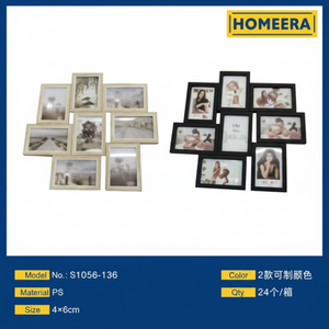 Mini 4x6cm cornici Per foto colori misti MDF PVC legno e ferro materiale 24 pezzi Per scatola fornitura all'ingrosso - Product Image 1