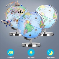 Vivabro Smart Globe Adventure AR, Juguete Educativo con Iconos de Animales y Gráficos de Lugares Emblemáticos para el Aprendizaje Infantil