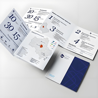 Brochure pliée personnalisée, impression offset, catalogue publicitaire, impression de prospectus, logo client, brochure tri-pliée