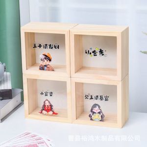Tirelire créative en bois pour enfants et filles, boîte d'épargne multifonction en bois pour ranger les monnaies. - Product Image 3