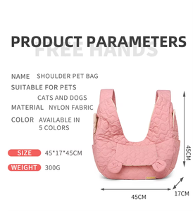 Sac à dos de transport léger et doux en nylon pour chat et chien, idéal pour les voyages, la <span class=keywords><strong>moto</strong></span>, la randonnée et le camping en plein air - Product Image 2