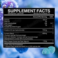 Gummies à la créatine HCL à la myrtille Vitahealthy, gummies OEM/ODM pour une nutrition quotidienne et une utilisation de marque personnalisée, gummies à la créatine HCL