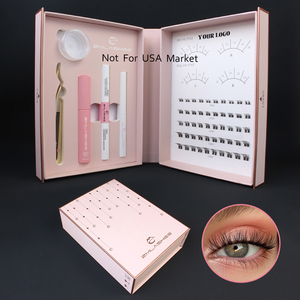 Nhà Máy Mới Giá Trước Cắt Phân Khúc Lông Mi Nhãn Hiệu Riêng Kéo Dài 14 + Ngày Cụm Lông Mi Kit Không Thấm Nước Tự Làm Lash Mở Rộng Kit - Product Image 1