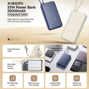 Batterie externe <span class=keywords><strong>Xiaomi</strong></span> 33W <span class=keywords><strong>20000mAh</strong></span> (câble intégré) avec charge rapide USB-C et multiples protections de sécurité, haute capacité - Product Image 2