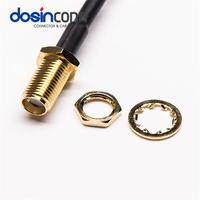 Connecteur SMA femelle traversant le panneau vers connecteur SMA mâle avec câble RG316, 50 ohms, 6 GHz
