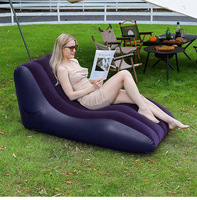 Fauteuil-lit gonflable moderne et portable en PVC floqué pour camping extérieur individuel