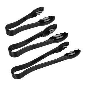 Resistente duro PC utensili da servizio in plastica grande insalata pinza per cucina festa cibo Buffet di plastica nera per servire Clip smerlato - Product Image 2