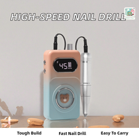 Polisseuse à ongles électrique 45000 tr/min et perceuse V13 USB Rechargeable Machine de manucure portable E-File Bits Set Salon Usage Professionnel