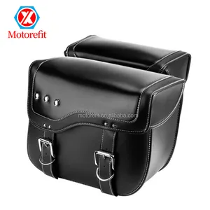 Wholesaler supplier Motorcycle PU Leather Saddlebags Luggage Side Bag Tool Bags For Harley Sportster 883 1200 Leather Saddlebags