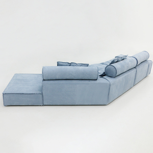 Juego de Muebles de Salón Italianos de Lujo, Curvos y Rectos, Modulares, de Terciopelo, para Sala de Estar, Sofá de Lujo SF-044 Curvo Modular - Product Image 3
