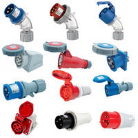Adaptateur de prise industrielle 16A 32A 3 broches 4 broches 5 broches IP67 étanche certifié CE CEE IEC 60309 Connecteur électrique 220V