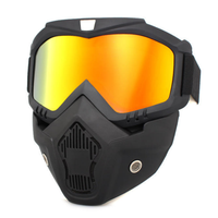 Nouveau casque ouvert à la mode avec masque de lunettes à visière détachable léger résistant au vent et à la poussière pour les motos et l'extérieur