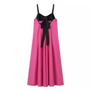 เดรสยาวงานเย็บปะแฟชั่นสำหรับผู้หญิงชุดเดรสลำลองสำหรับผู้หญิงที่หรูหรา2025คลุมพาดหลังแบบไม่มีแขนผูกเชือกสำหรับฤดูร้อน - Product Image 3