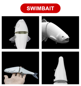 แม่พิมพ์เหยื่อปลอมสำหรับทำเหยื่อตก<span class=keywords><strong>ปลา</strong></span>พลาสติก ไม่มีสี หางยาง ลอยตัวได้ ตีไกล จมเร็ว เหยื่อปลอมขนาดใหญ่ - Product Image 5