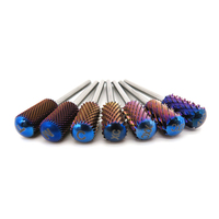 Brocas de carburo de alta calidad para manicura, brocas rotativas de 3/32 ", de barril pequeño y grande, 4xc Xxc M F