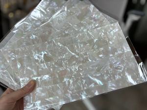 Hoja de nácar blanca de concha de mar <span class=keywords><strong>natural</strong></span> al por mayor de fábrica para muebles, instrumentos musicales, artesanías - Product Image 6