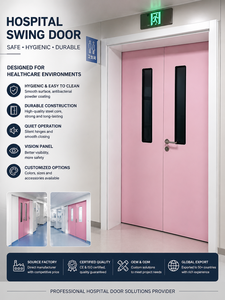 Dushi Steel Dubbele Draaideur met Brandwerende Eigenschappen, Modern Flush <span class=keywords><strong>Design</strong></span> voor Ziekenhuizen & Klinieken, Schoonheidssalons & Commercieel Gebruik - Product Image 1