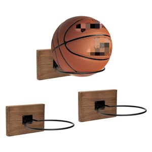 Ensemble de 3 supports de <span class=keywords><strong>basket</strong></span>-ball pour chambre à coucher de garçons décor de sport support mural en bois pour <span class=keywords><strong>basket</strong></span>-ball rangement de football - Product Image 1