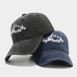 Casquette de baseball vintage délavée unisexe de haute qualité pour Amazon broderie de forêt de montagne pour les sports de plein air Jungle Them - Product Image 4
