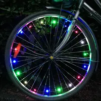 الملونة للماء الدراجة سلك سلسلة مصباح يدوي تحذير دراجة إضاءة عجلات s 20 led سلسلة دراجة led أضواء الإطارات إضاءة عجلات