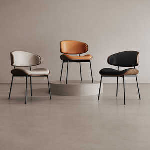 Sedia <span class=keywords><strong>da</strong></span> <span class=keywords><strong>Pranzo</strong></span> in Pelle di Alta Qualità 2026 a Prezzo di Fabbrica, Design Moderno Impermeabile per Ristoranti e Soggiorni - Product Image 3