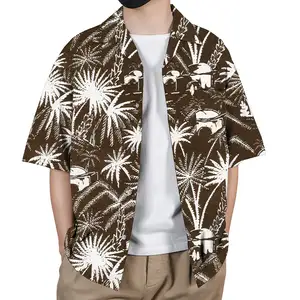 カスタム高級ポロシャツ夏半袖印刷シャツメーカーボクシークロップドオーバーサイズシャツ