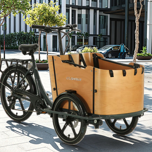 Vélo <span class=keywords><strong>cargo</strong></span> électrique à trois roues de style vintage avec assistance électrique, stock européen - Product Image 1