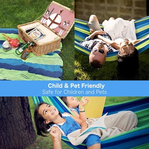 <span class=keywords><strong>Hamac</strong></span> <span class=keywords><strong>2</strong></span> <span class=keywords><strong>personnes</strong></span> en toile de coton, accessoires de camping en plein air, jardin, balançoire suspendue pour voyage de pique-nique - Product Image 6